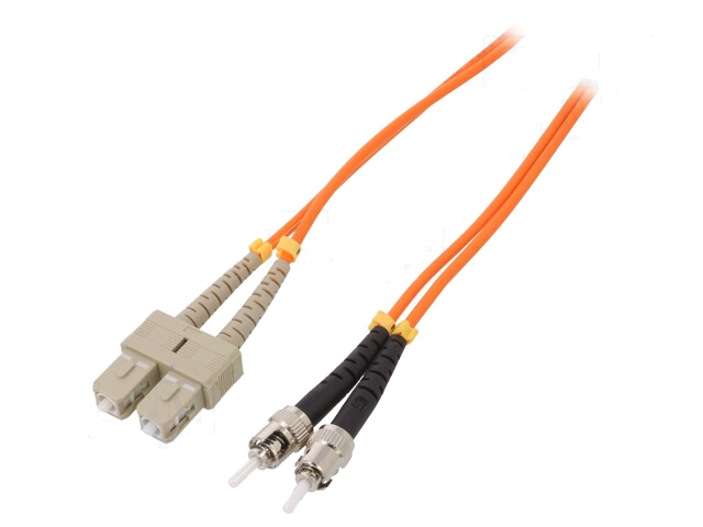 Glasvezel patchkabel; OM2; SC/UPC,ST/UPC; 5m; LSZH; oranje Glasvezel patchkabel; OM2; SC/UPC,ST/UPC; 5m; LSZH; oranje
